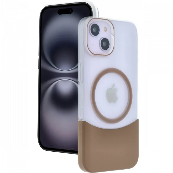 Mey İthalat®  iPhone 14 Velar Magsafe Kapak - Çöl Titanyum