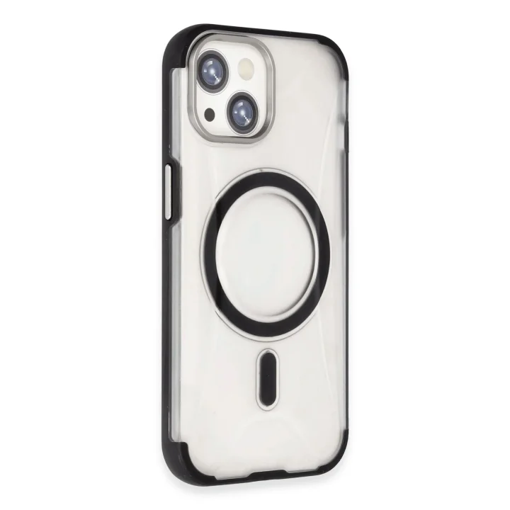 Mey İthalat®   iPhone 15 Hilton Magsafe Kapak - Siyah