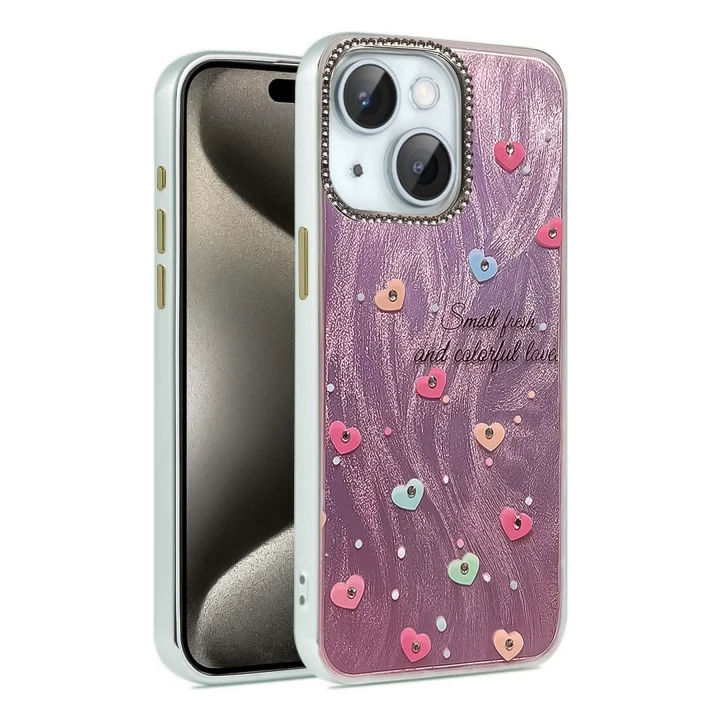 Mey İthalat®  iPhone 15 Kılıf Blade Aynalı Desenli Kapak - Desen 8