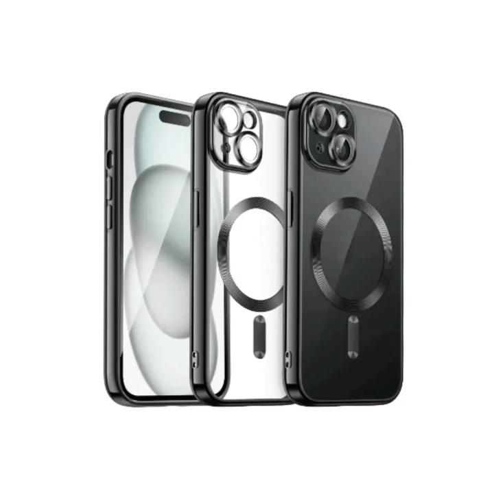 Mey İthalat®  iPhone 15 Kılıf Kross Magneticsafe Kapak - Siyah