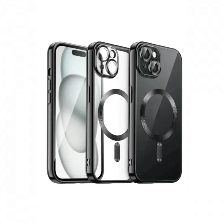 Mey İthalat®  iPhone 15 Kılıf Kross Magneticsafe Kapak - Siyah