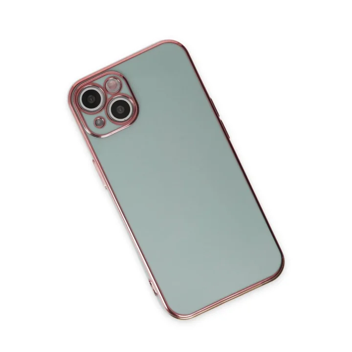 Mey İthalat®  iPhone 15 Kılıf Volet Silikon - Açık Yeşil