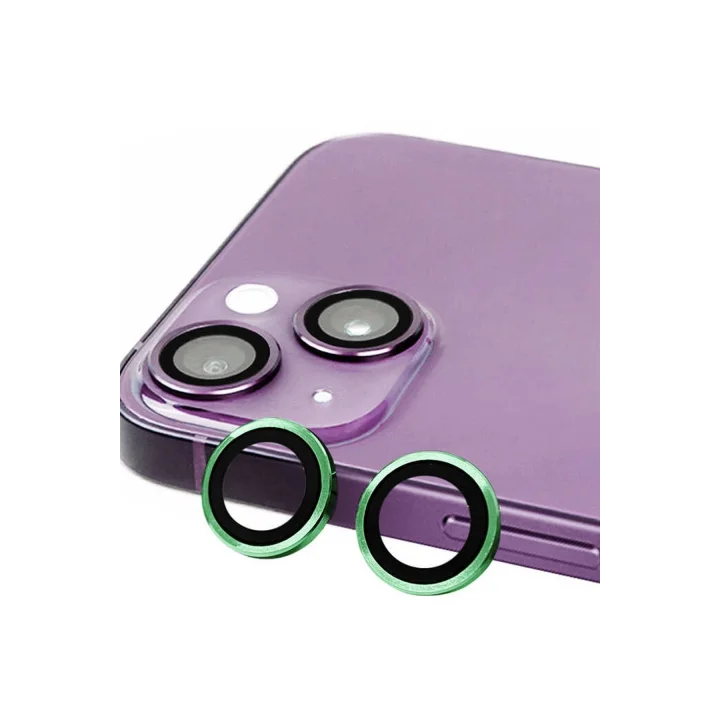 Mey İthalat®  iPhone 15 Plus Raze Metal Kamera Lens - Yeşil