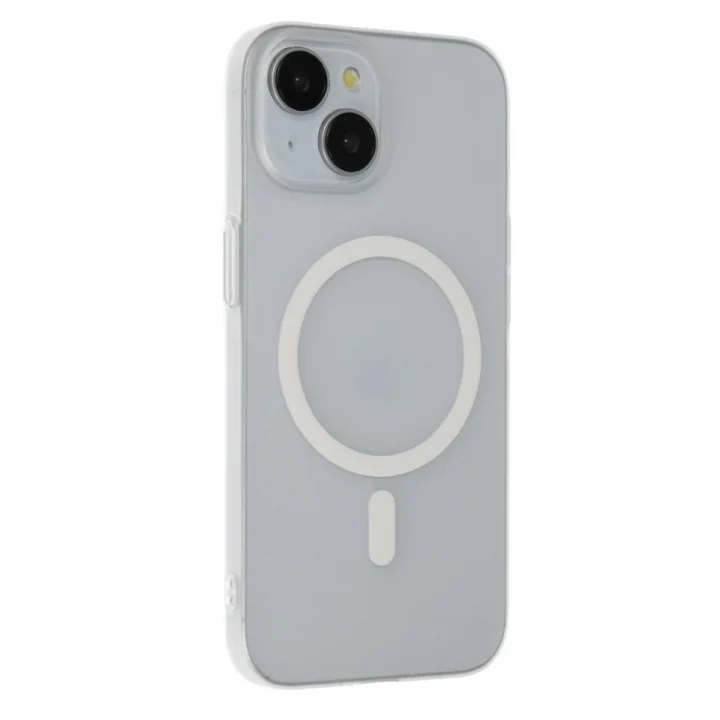 Mey İthalat®  iPhone 15 Plus Tuna PC Slim Magsafe Kapak - Şeffaf