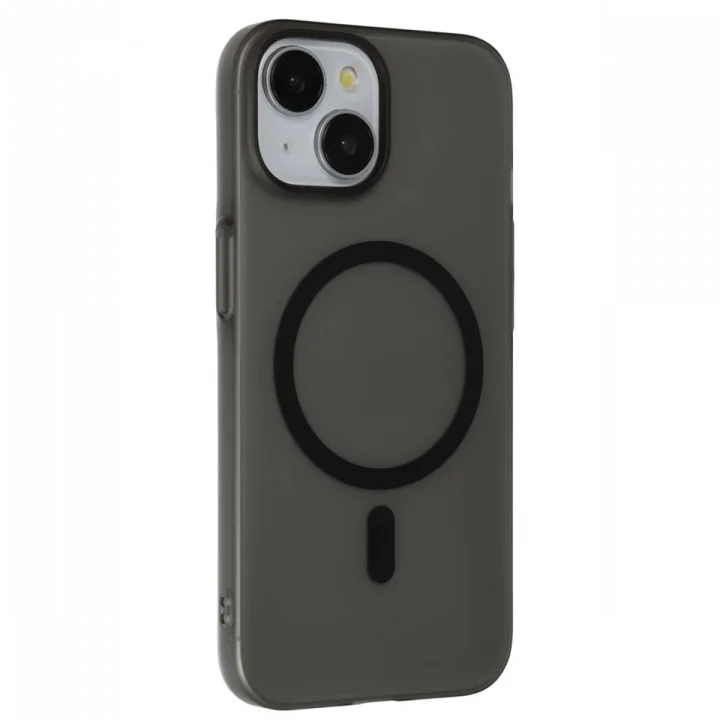 Mey İthalat®  iPhone 15 Plus Tuna PC Slim Magsafe Kapak - Siyah