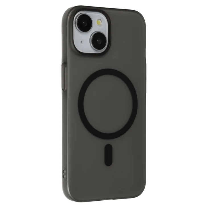 Mey İthalat®  iPhone 15 Plus Tuna PC Slim Magsafe Kapak - Siyah