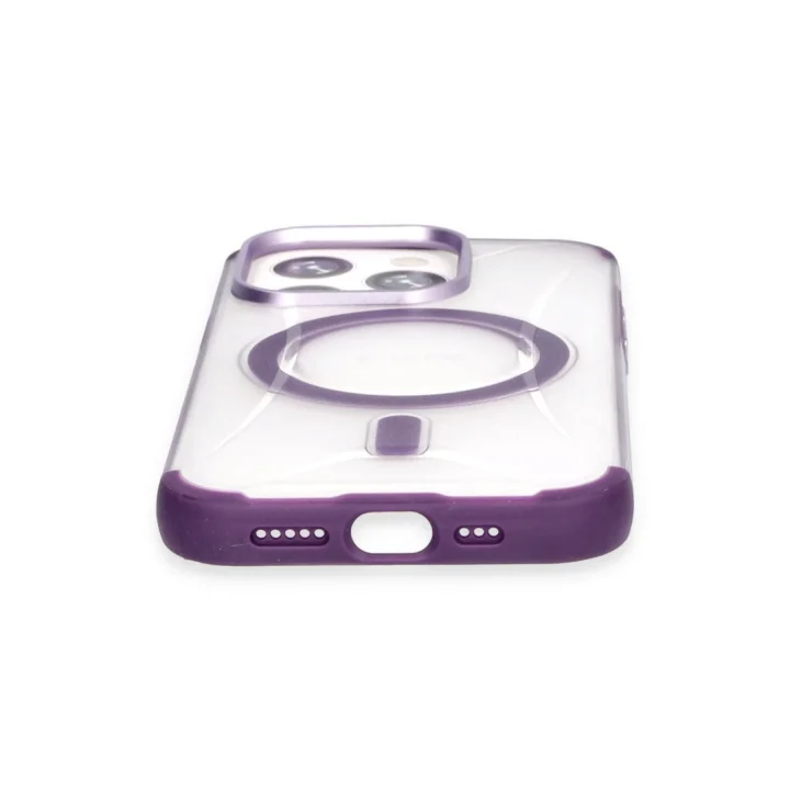 Mey İthalat®   iPhone 15 Pro Hilton Magsafe Kapak - Derin Mor