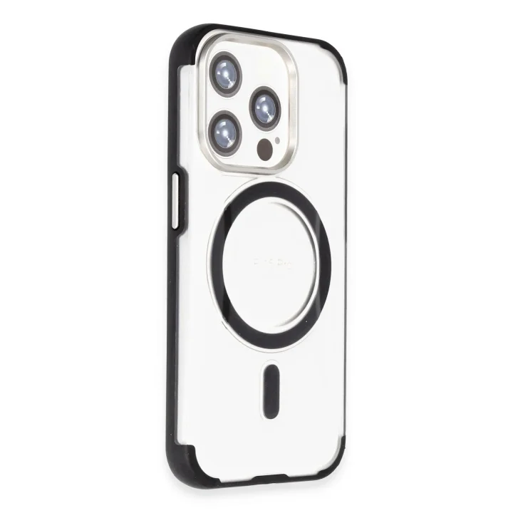 Mey İthalat®   iPhone 15 Pro Hilton Magsafe Kapak - Siyah