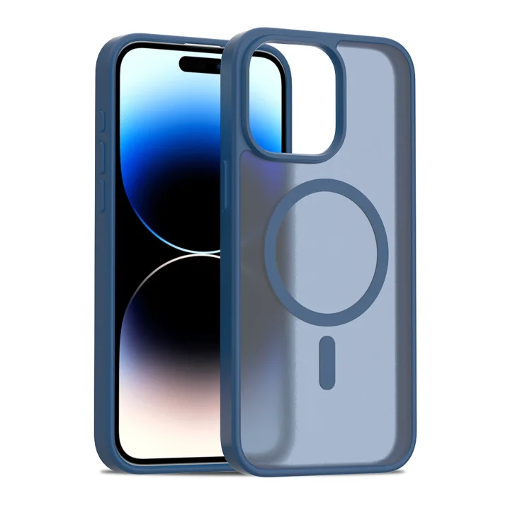 Mey İthalat®  iPhone 15 Pro Jota Magsafe Kapak - Lacivert