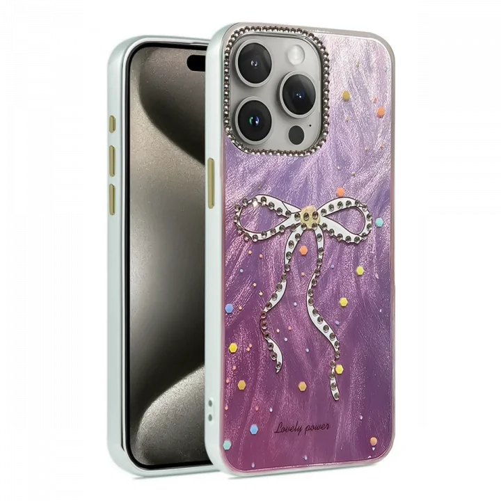 Mey İthalat®  iPhone 15 Pro Kılıf Blade Aynalı Desenli Kapak - Desen 1