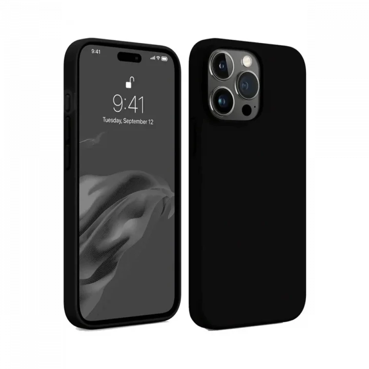 Mey İthalat®  iPhone 15 Pro Kılıf First Silikon - Siyah