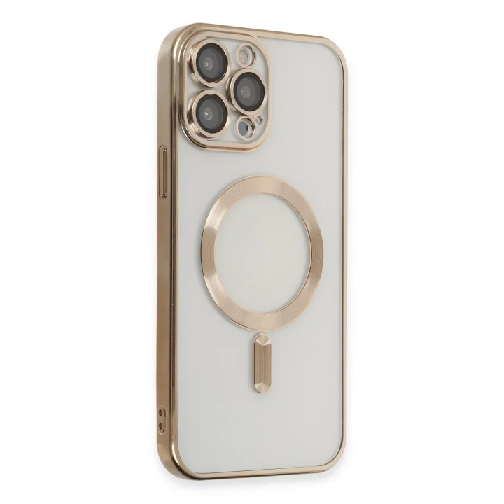 Mey İthalat®  iPhone 15 Pro Kılıf Kross Magneticsafe Kapak - Gold