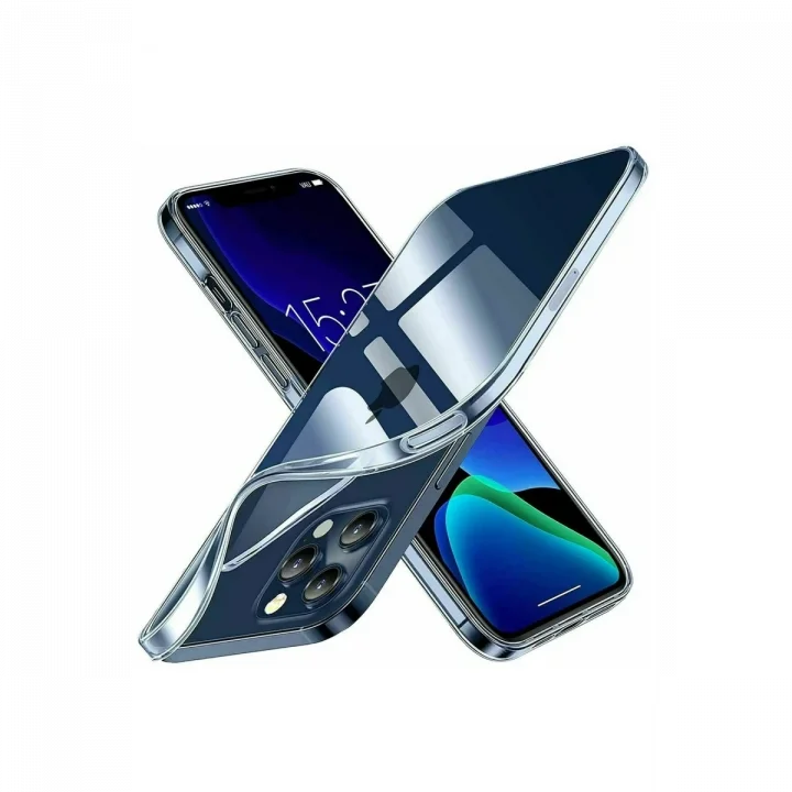 Mey İthalat®  iPhone 15 Pro Kılıf Lüx Şeffaf Silikon