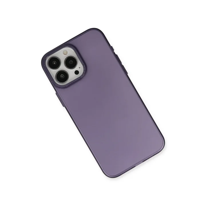 Mey İthalat®  iPhone 15 Pro Kılıf Modos Metal Kapak - Derin Mor