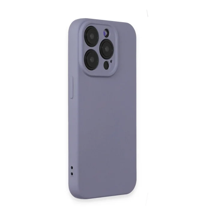 Mey İthalat®   iPhone 15 Pro Kılıf Nano içi Kadife Silikon - Lila