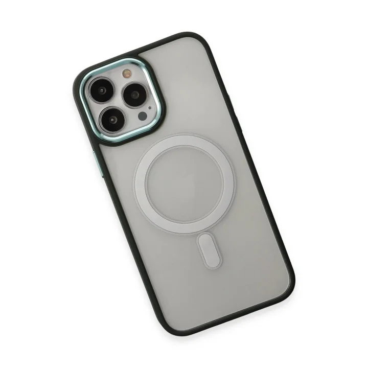 Mey İthalat®  iPhone 15 Pro Kılıf Room Magneticsafe Silikon - Köknar Yeşili