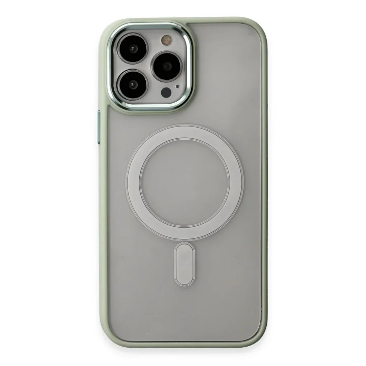 Mey İthalat®   iPhone 15 Pro Kılıf Room Magneticsafe Silikon - Su Yeşili