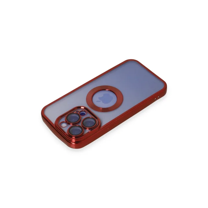 Mey İthalat®  iPhone 15 Pro Kılıf Slot Silikon - Kırmızı