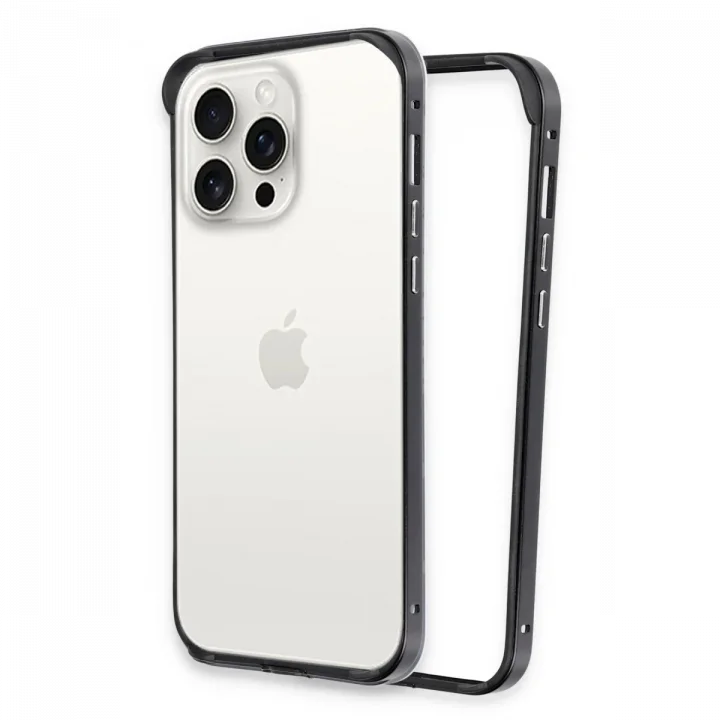 Mey İthalat®  iPhone 15 Pro Land Bumper Koruma Kapak - Siyah