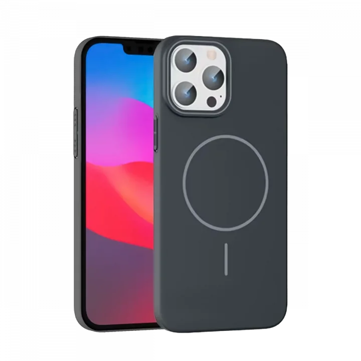 Mey İthalat®  iPhone 15 Pro Max Broş Magsafe Kapak - Füme