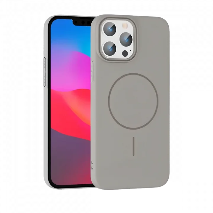Mey İthalat®  iPhone 15 Pro Max Broş Magsafe Kapak - Titan Gri