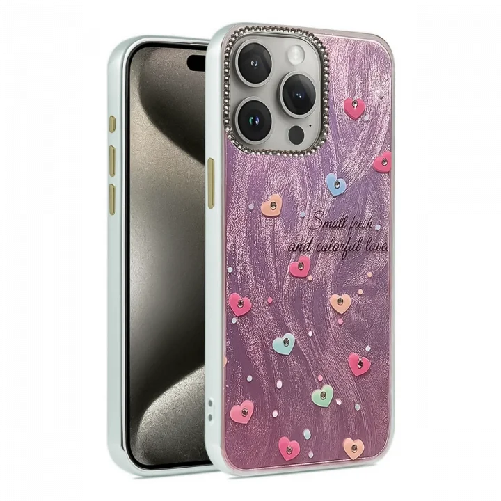 Mey İthalat®  iPhone 15 Pro Max Kılıf Blade Aynalı Desenli Kapak - Desen 8