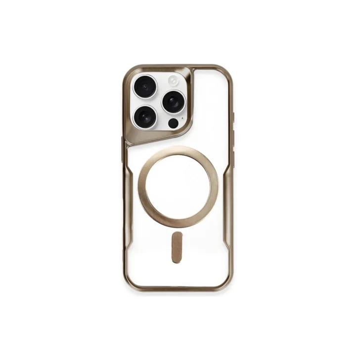 Mey İthalat®   iPhone 15 Pro Max Kılıf Boyi Magsafe Silikon Kapak - Kahverengi