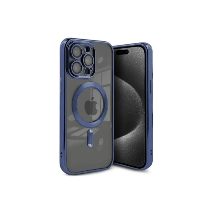 Mey İthalat®  iPhone 15 Pro Max Kılıf Kross Magneticsafe Kapak - Lacivert