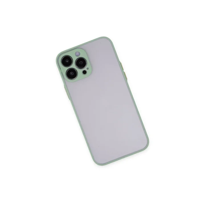 Mey İthalat®  iPhone 15 Pro Max Kılıf Montreal Silikon Kapak - Açık Yeşil