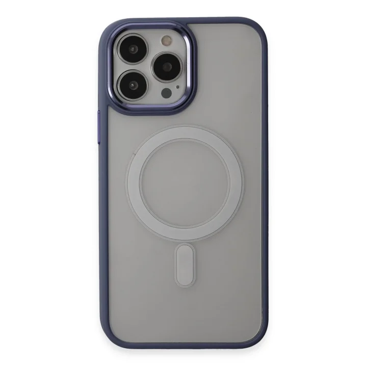 Mey İthalat®   iPhone 15 Pro Max Kılıf Room Magneticsafe Silikon - Sierra Blue