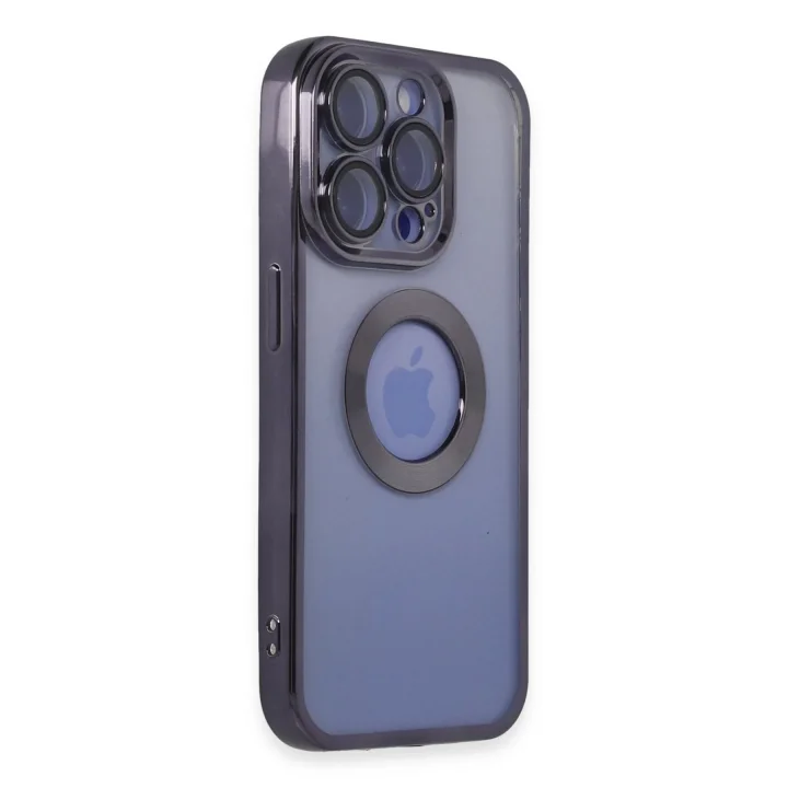 Mey İthalat®  iPhone 15 Pro Max Kılıf Slot Silikon - Mor