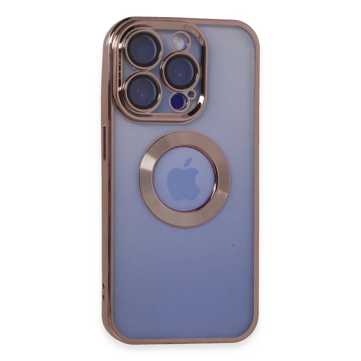 Mey İthalat®  iPhone 15 Pro Max Kılıf Slot Silikon - Rose Gold