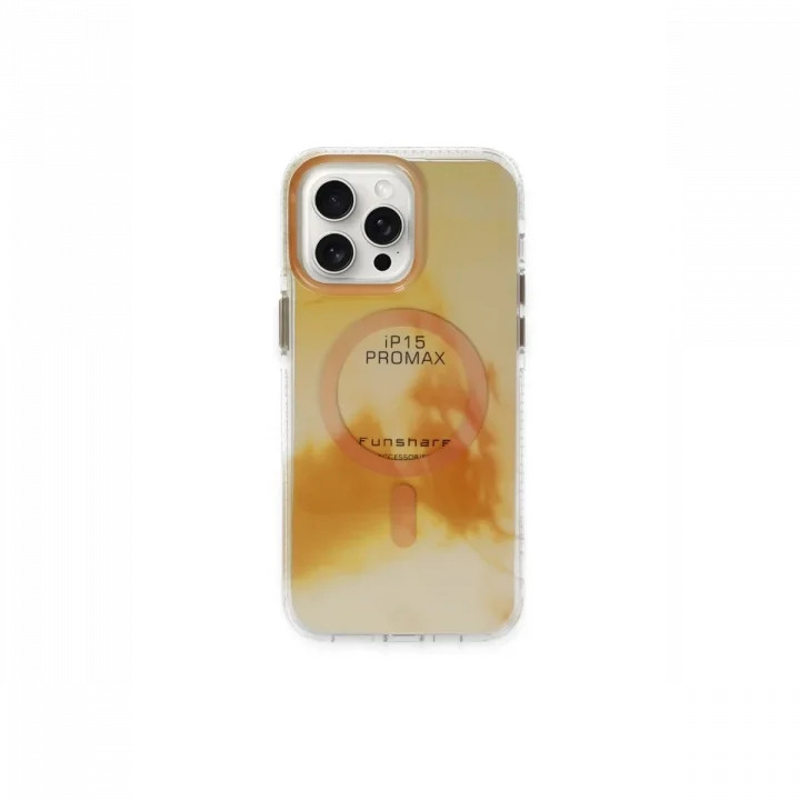 Mey İthalat®   iPhone 15 Pro Max Phantom Magsafe Kapak - Gold