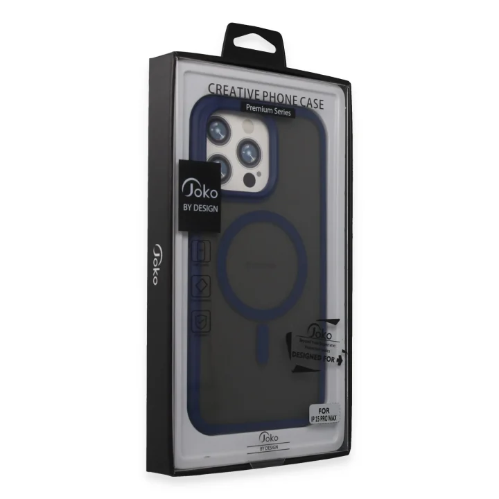 Mey İthalat®  iPhone 15 Pro Max Toras Airbag Magsafe Kapak - Lacivert