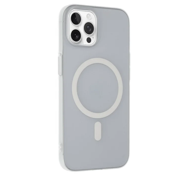 Mey İthalat®  iPhone 15 Pro Max Tuna PC Slim Magsafe Kapak - Şeffaf