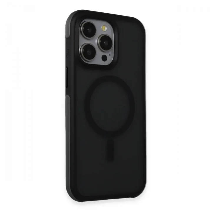 Mey İthalat®  iPhone 15 Pro Toras Airbag Magsafe Kapak - Siyah