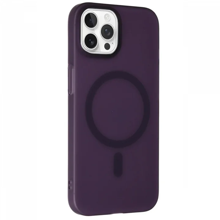 Mey İthalat®  iPhone 15 Pro Tuna PC Slim Magsafe Kapak - Derin Mor