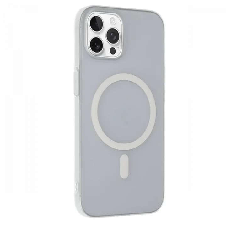 Mey İthalat®  iPhone 15 Pro Tuna PC Slim Magsafe Kapak - Şeffaf