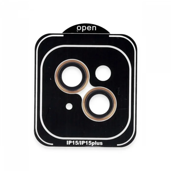 Mey İthalat®  iPhone 15 PVD Metal Kamera Lens - Turuncu