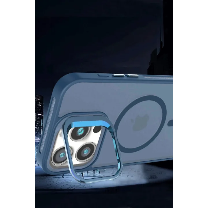 Mey İthalat®  iPhone 16 Flet Lens Magsafe Kapak - Siyah