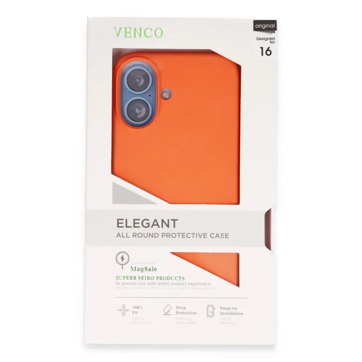 Mey İthalat®  iPhone 16 Home Magsafe Kapak - Turuncu