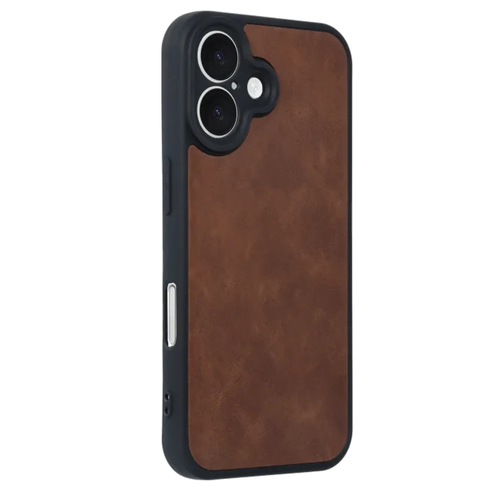 Mey İthalat®   iPhone 16 Kılıf Aras Deri Kapak - Taba