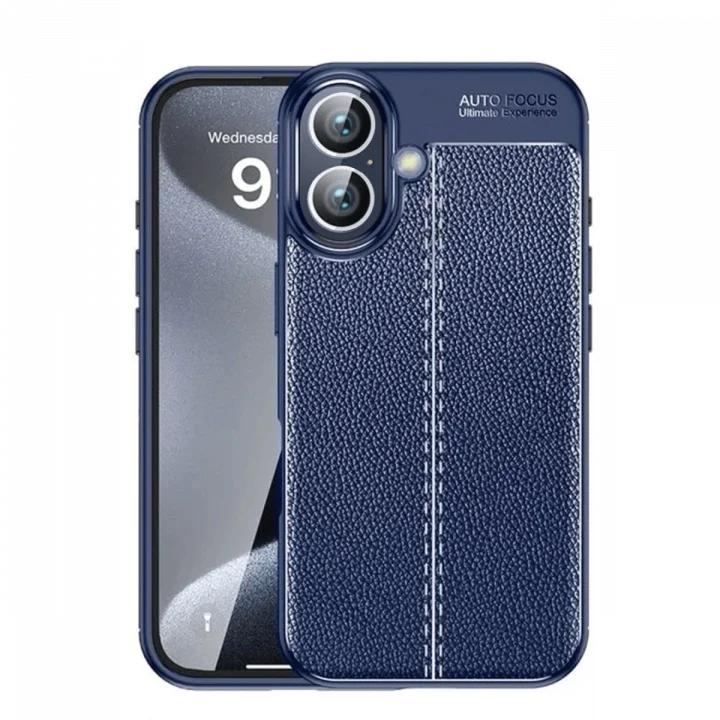 Mey İthalat®   iPhone 16 Kılıf Auto Focus Kapak - Lacivert