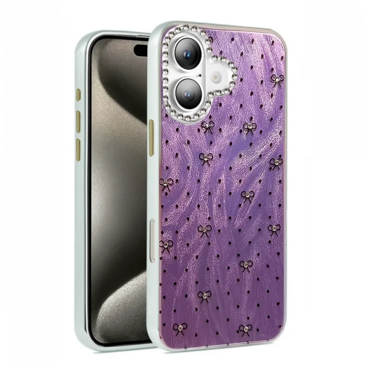 Mey İthalat®  iPhone 16 Kılıf Blade Aynalı Desenli Kapak - Desen 2