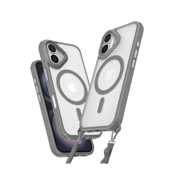 Mey İthalat®  iPhone 16 Kılıf Enka Magsafe Silikon Kılıf - Titan Gri