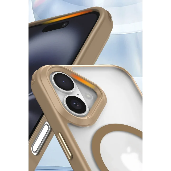 Mey İthalat®  iPhone 16 Kılıf Enka Magsafe Silikon Kılıf - Titan Gri