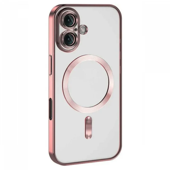 Mey İthalat®   iPhone 16 Kılıf Kross Magneticsafe Kapak - Pembe