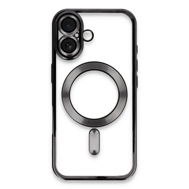 Mey İthalat®   iPhone 16 Kılıf Kross Magneticsafe Kapak - Siyah