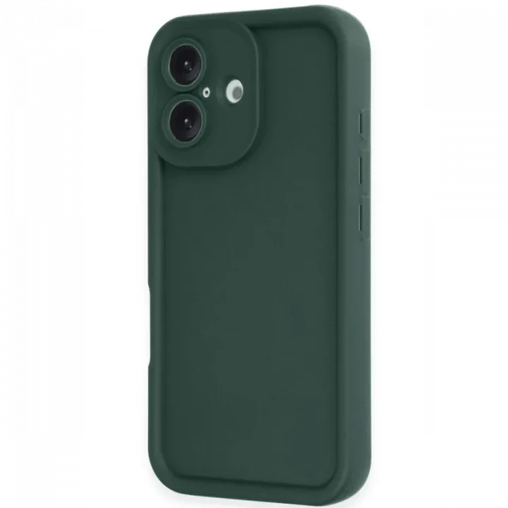 Mey İthalat®   iPhone 16 Kılıf Viera Silikon - Koyu Yeşil
