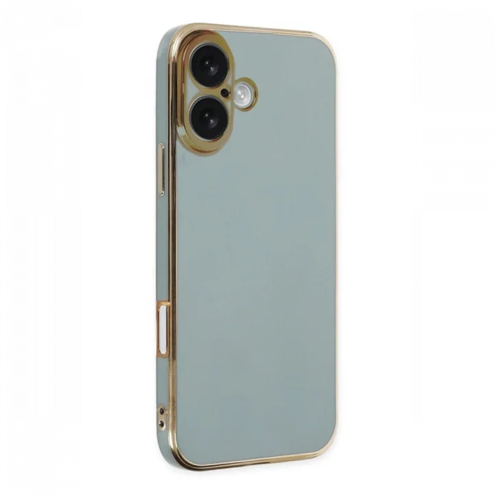 Mey İthalat®   iPhone 16 Kılıf Volet Silikon - Açık Yeşil